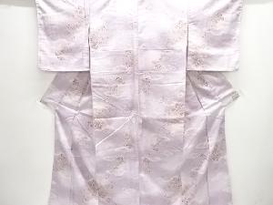 未使用品　駕籠に草花模様小紋着物